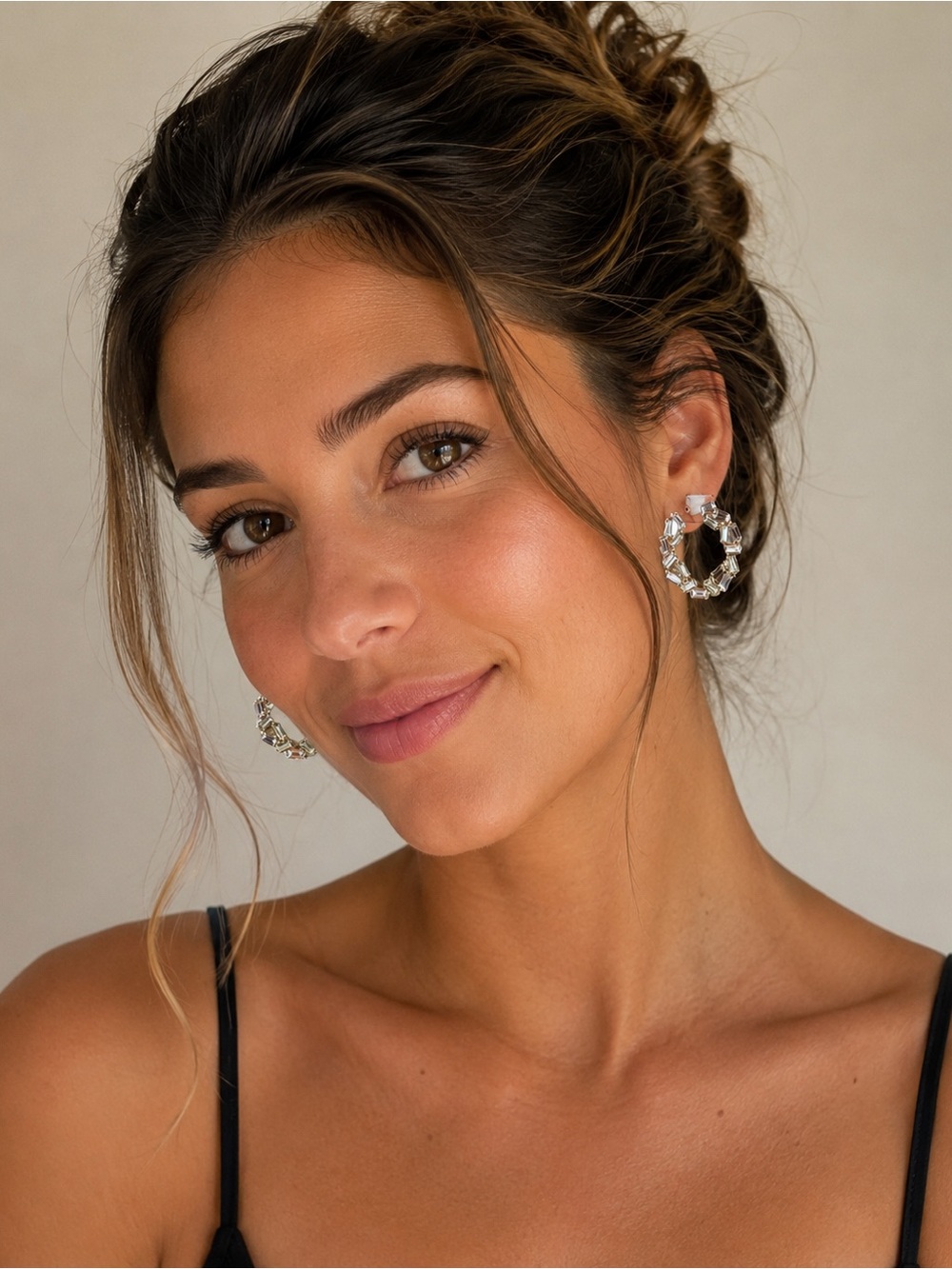 ⭐️NEW Silver Cubic Zirconia  Hoop Earrings
